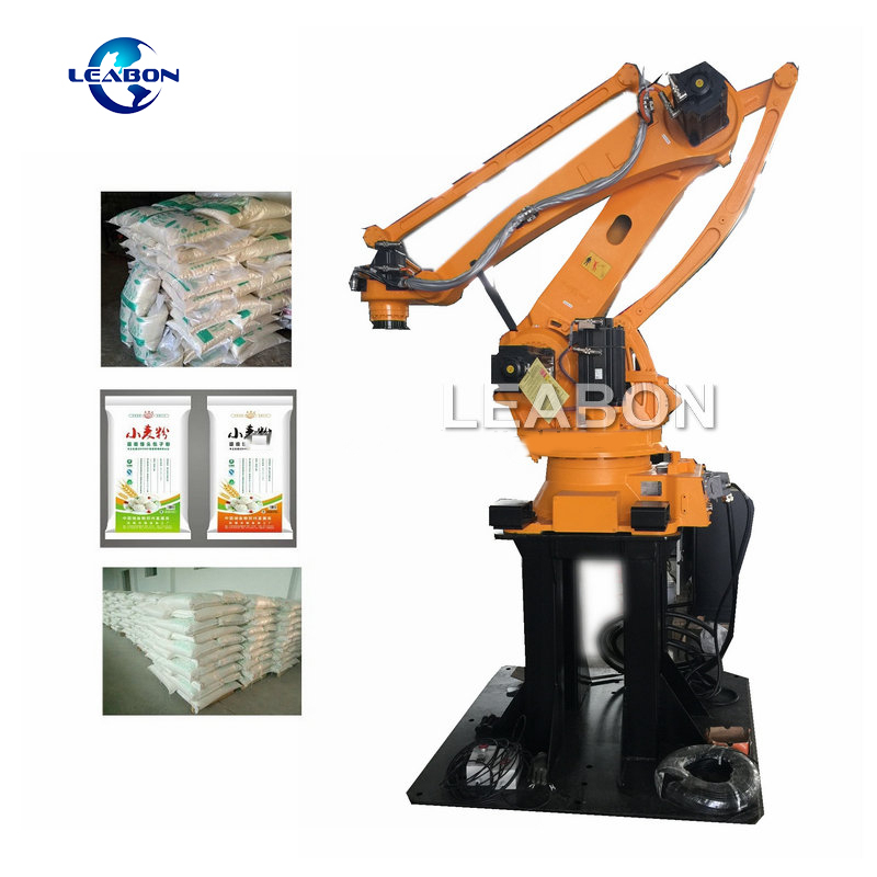 Cutomized Automatic Robot Flour Rice Pellet Fertilizer Palletizing Machine Robot Palletizer Price Carton Box Stock Feed Bag Robot Palletizer Machine