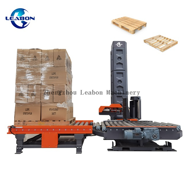 Intelligent Fully Automatic Top Pressure Carton Pallet Packing Machine Wood Pallet Wrapping Machine Price